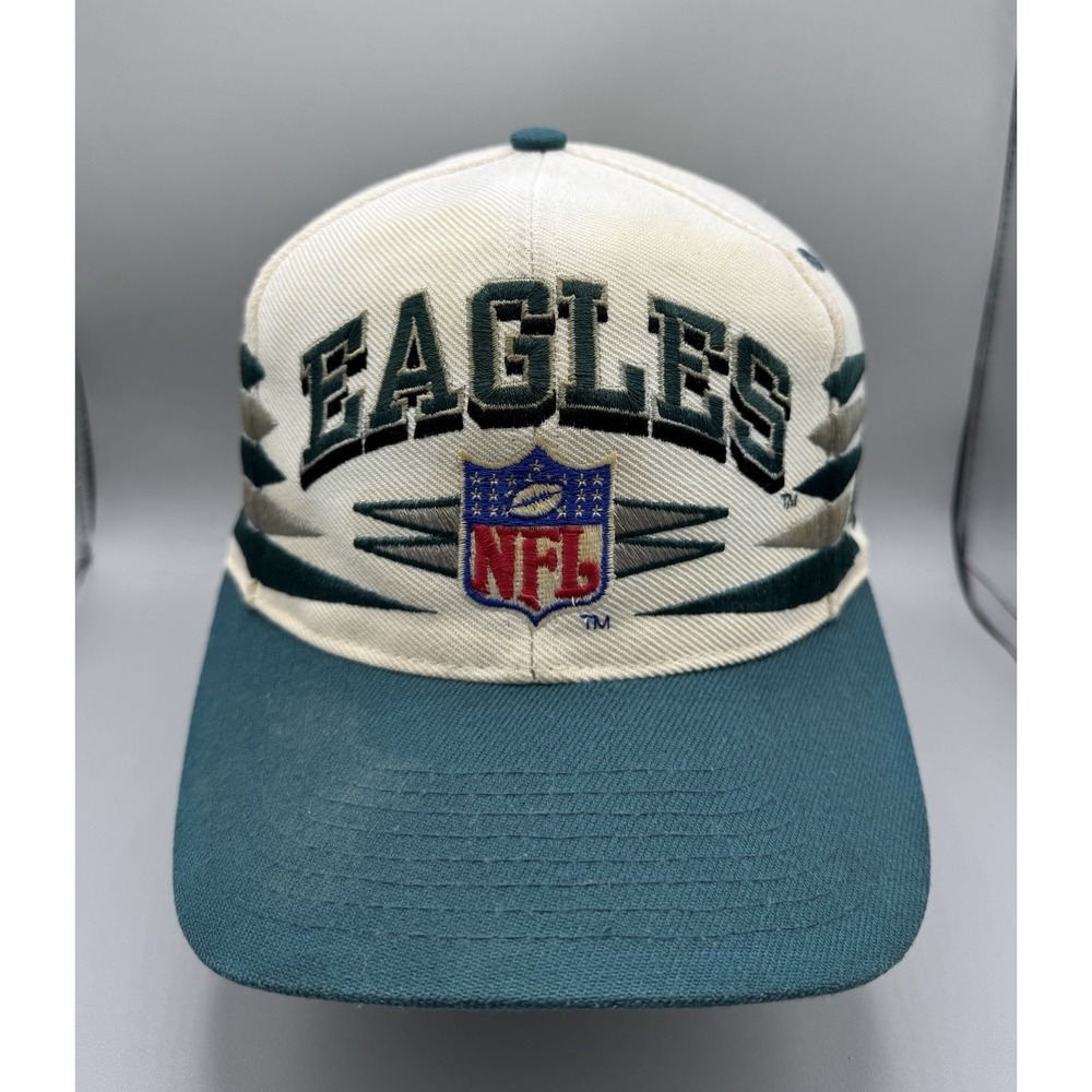 VTG Philadelphia Eagles Snapback Hat Logo Athletic Diamond Cut NFL ProLine Wool